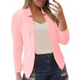 thumbnail image 2 of IMENGL Veste de Petit Tailleur Décontractée Unie, Rose 5TG, Taille M-5TG, 2 of 5