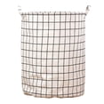 thumbnail image 3 of BKER Patterned Linen Laundry Hamper Without Lid Large Open Top Dirty Stylish And Breathable Fabric For Bedroom Or Bathroom Easy And Durable Design, 3 of 5