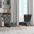 thumbnail image 2 of Designart "Nomadic Mosaic II" Multicolor Paisley Upholstered Accent Chair - Glam Arm Chair For Bedroom, 2 of 7