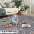 thumbnail image 2 of YUSAZENS 2 x 3 Modern Solid Area Rug Machine Washable, Non-Slip Low-Pile Door Mat for Entryway, Laundry, Soft Floor Mat for Home, Office, Living Room Gray, 2 of 6