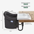 thumbnail image 2 of Evolur Clamp On Comfort Table Chair, Black, 2 of 6