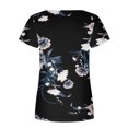 thumbnail image 4 of SMihono Hauts pour Femmes Été Chic Décontracté Mode Femme Imprimé Décontracté Col Rond Manches Courtes T-Shirt Ample Blouse Hauts T-Shirt Oversize pour Femmes, 4 of 5