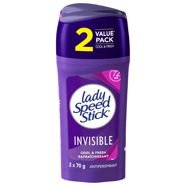 Lady Speed Stick Antiperspirant Deodorant, Invisible, Cool & Fresh