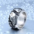 thumbnail image 1 of Steel Fashion Ethnic Style Ring Decoration Simple Elegant Couples Round Rings Jewelry Couple Dressing Accessory for Party Daily Size 12, 1 of 8