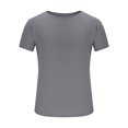 thumbnail image 4 of Dagugfen Hauts d'Entraînement pour Hommes Manches Courtes Col Rond Ajusté Confortable Couleur Unie Course Gym Hauts Athlétiques, 4 of 7