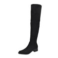 thumbnail image 1 of TIEVOSA Women's High Boots Stylish Pointed Toe RuffLED Knee High Fashion Boots Mid Heel Riding Boots for Casual Wear Design for All Seasons, 1 of 9