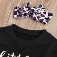 thumbnail image 3 of LSLJS Newborn Infant Baby Girls Letter Leopard Print Tops+Pants+Headband Outfits Set, Kids Clothes, 3 of 8