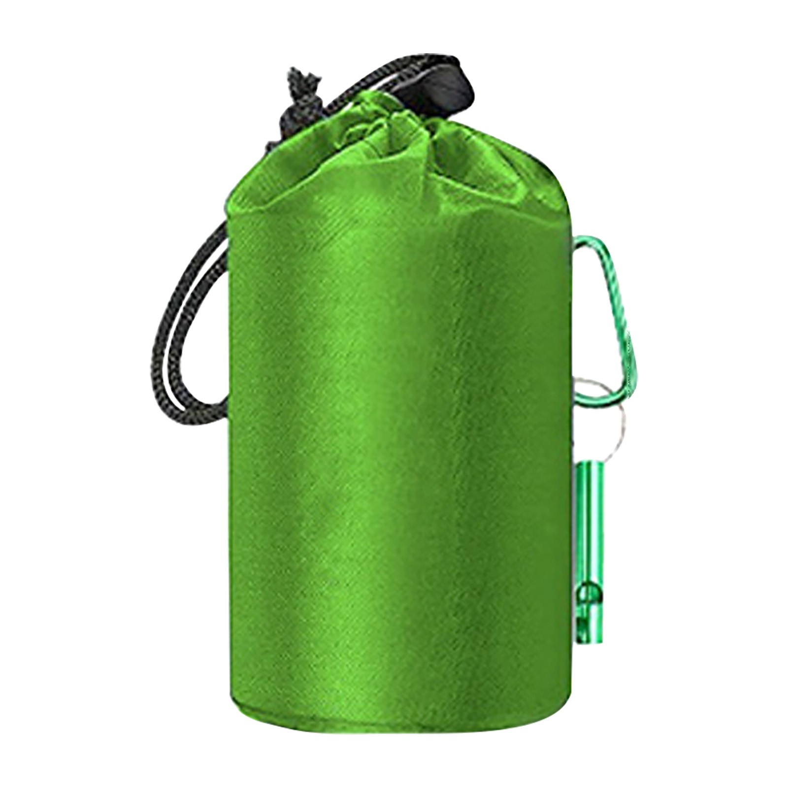 Green Collapsible Sleeping Bag (With Whistle Carabiner), 1 Green Collapsible Sleeping Bag (With Whistle Carabiner)