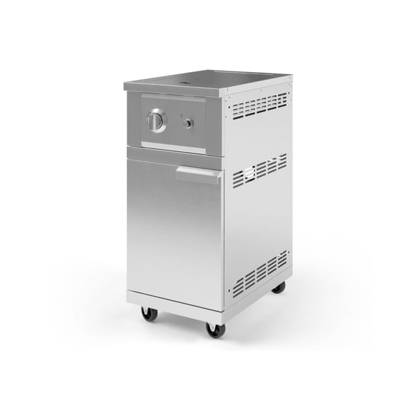 NewAge Products Outdoor Kitchen Stainless Steel Performance Side Burner with Cart and Casters
