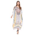 thumbnail image 1 of Robe Kaftan Longue Décontractée Ample à Manches Kimono pour Femmes Grande Taille, Tenue de Villégiature, Robe de Soirée, Fête, Été, Plage, Couvre-Maillot, 1 of 6