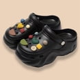 thumbnail image 2 of MIASHUI Sabots à Plateforme pour Femmes, Légers, Chaussures de Jardin d'Extérieur, Pantoufles de Plage, Sandales, Noir, 10, 2 of 4