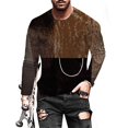 thumbnail image 3 of AMERTEER T-shirt Décontracté pour Hommes Impression Numérique 3D Col Rond Manches Longues, 3 of 6