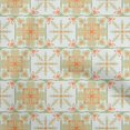 thumbnail image 1 of oneOone Viscose Chiffon Orange Fabric Asian Tile Traditional Craft Projects Decor Fabric Printed By The Yard 42 Inch Wide, 1 of 4