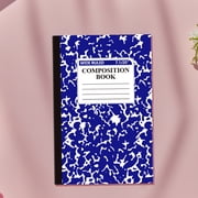 Wide Ruled Composition Notebook, College Ruled Composition Notebooks, 5-1/2 x 8-1/4 Inch Office Journals, Wide Ruled Paper, 30 Sheets per Book, Black, 5.51x8.27"
