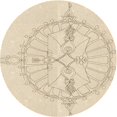thumbnail image 1 of Ahgly Company Tapis de Zone Beige pour Intérieur, Lavable à la Machine, Rond, Style Transitionnel, Mocassin, 6 Pieds Rond, 1 of 7