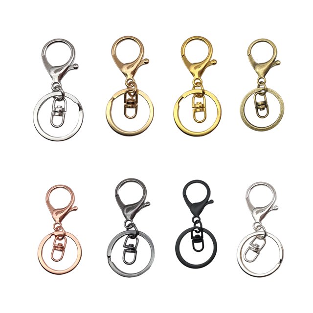VONKY 10pack/lot multifunctional Metal Key Chain Snap Hooks For DIY Jewelry Accessories KC Gold 1Set