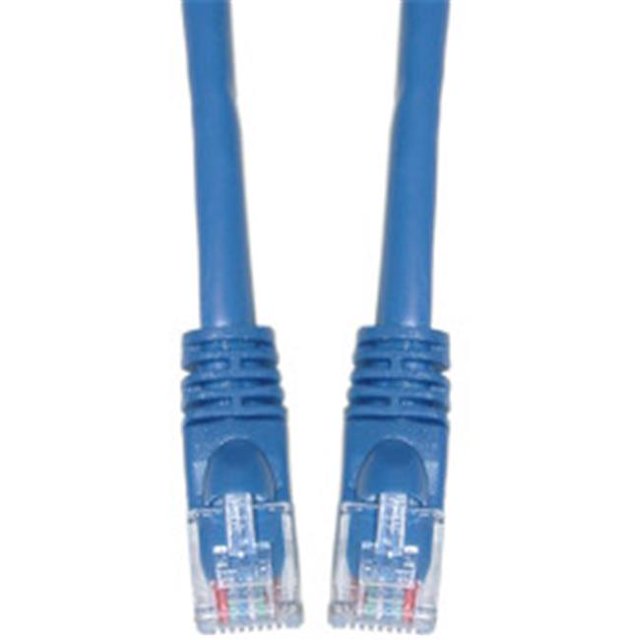 Cat6 Blue Ethernet Patch Cable, Snagless Molded Boot, 5 foot