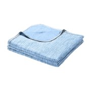Summer Ice Silk Cooling Blanket - 3-Layer Breathable Fabric, Fast Heat Dissipation, Soft & Washable, Portable Storage, Light Blue, JKODE