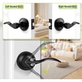 thumbnail image 3 of Passage Door Lock Lever Handle for Hallway and Closet Keyless Satin Nickel Interior Door Locksets, 3 of 7