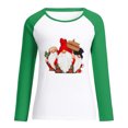 thumbnail image 5 of RKSTN Chandail pour Femmes de Noël à Col Rond, Chandail Imprimé du Père Noël, Manches Longues, Blouse Régulière à Empiècements, 5 of 5