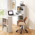 thumbnail image 2 of Costway Computer Desk Writing  Workstation Office w/6-Tier Storage Shelves White, 2 of 10