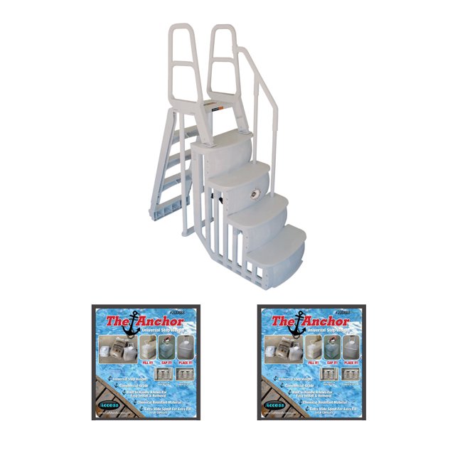 Main Access 200100T Système de Marche et d'Échelle pour Piscine hors Sol + 2 Poids de Sable