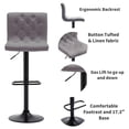 thumbnail image 3 of Tabouret réglable capitonné gris de la collection Heavenly Lot de 3, 3 of 9