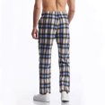 thumbnail image 4 of asjyhkr Mens Pajama Pants Drawstring Elastic Waist Lightweight Lounge Trousers with Pockets, 4 of 5