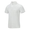 thumbnail image 1 of Birdeem Shirts for Men Mens Summer Solid Pocket Button Flip Collar Casual Top, 1 of 10