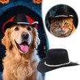 thumbnail image 1 of Small Stylish Denim Cat Hat with Star Print Comfortable Polyester Accessory for Indoor and Outdoor Use Pet Hat, 1 of 5