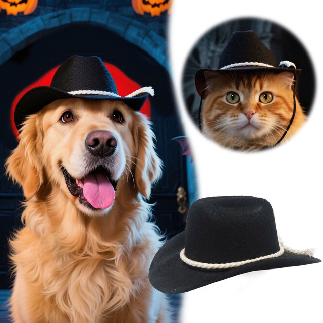 Small Stylish Denim Cat Hat with Star Print Comfortable Polyester Accessory for Indoor and Outdoor Use Pet Hat