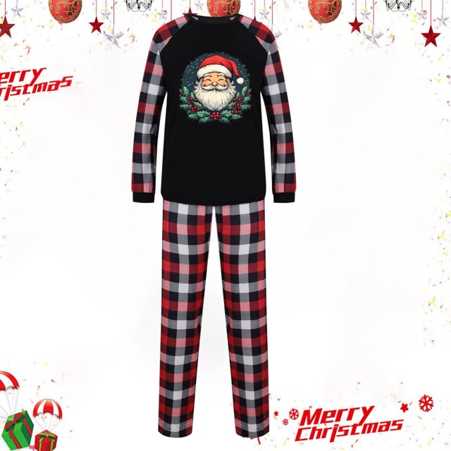 Styesk Pyjamas de Noël Assortis pour la Famille Ensembles Assortis des Fêtes Pyjamas de Noël Assortis pour la Famille Mignons Pyjama Graphique de Noël Ensemble de Pyjamas pour Couples
