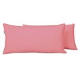 thumbnail image 1 of VargottamIndoor/OutdoorPolyester FabricLumbarPillowCover,All-Weather Waterproof Rectangular Cushion Case for Patio Furniture,16" x 24"Set of 2-Rose Pink, 1 of 7