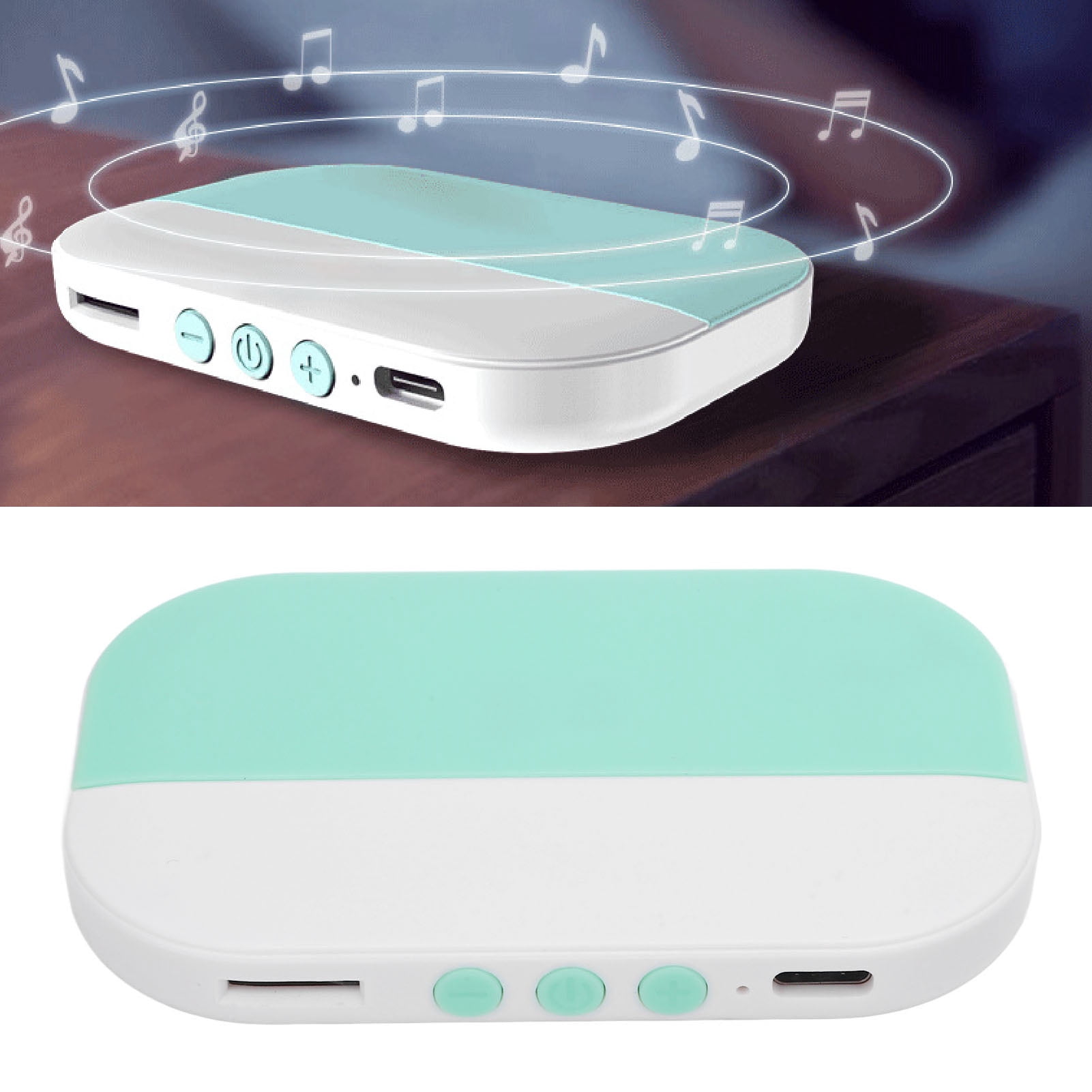 Pillow Speaker, Solid Sound Transfer System  5.2 Connectivity Bone Conduction Pillow Speaker  for Travel
