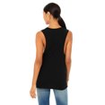 thumbnail image 2 of Bella Canvas Womens Flowy Scoop Blended Muscle Tank, M, Black Heather, 2 of 3