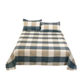 thumbnail image 2 of Apmemiss Plaid Comforter Set Full 3 Pieces Soft Bedding Plaid Comforter Set, Check Simple Geometric Square Pattern Bedding Set, Modern Soft Washed Microfiber Comforter Cover and 2 Pillowcases, 2 of 6