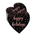 thumbnail image 1 of Inkdotpot Real Rose Gold Foil Happy Holiday Tag Favor Hang Paper Tag 50 Pieces, 1 of 6