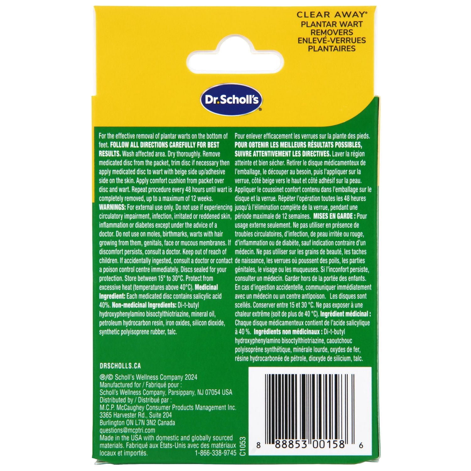 Dr. Scholl’s® Clear Away® Plantar Wart Remover, 24 Count Medicated Treatments