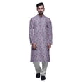 thumbnail image 1 of Atasi Designer Kurta Pajama For Men Printed Straight Kurta Set Summer Clothing, 1 of 5