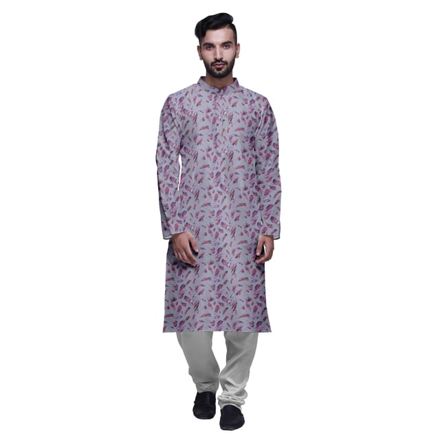 Atasi Designer Kurta Pajama For Men Printed Straight Kurta Set Summer Clothing