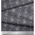 thumbnail image 2 of Soimoi Moss Georgette Fabric Leaves Block Print Sewing Fabric Yard 42 Inch Wide, 2 of 5