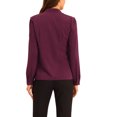 thumbnail image 3 of INSPIRE CHIC Chemise Élégante à Manches Longues Col en V pour Femmes TP Rouge Violacé, 3 of 6