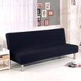 thumbnail image 3 of 2024 Futon Slipcover Armless Sofa Covers Stretch Sofa Bed Slipcover Protector Elastic (Light Gray Animal), 3 of 8