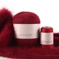 thumbnail image 1 of 50g 20g Yarn Ball Set 2 Strand Winter Scarf Soft Hand Knitting Crochet Thread Kit Beanie Weaving Supplies Needlework Accessory Rust Red, 1 of 7