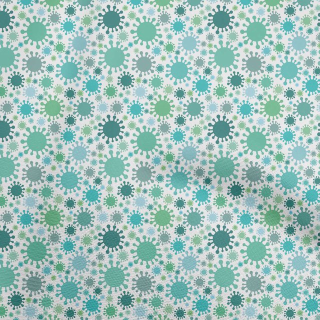 oneOone Polyester Spandex Turquoise Green Fabric Medical Sewing Craft Projects Fabric Prints By Yard 56 Inch Wide