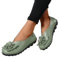 thumbnail image 2 of B91xZ Mocassins Confortables pour Femmes, Chaussures de Bureau Habillées, Vert Armée 8, 2 of 5