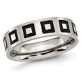thumbnail image 1 of Mens 6mm Enameled Stainless Steel Comfort Fit Wedding Band Ring, 1 of 6