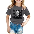 thumbnail image 1 of Toddler Child Girls Summer T Shirts Casual LetterPrinted Short Sleeve Basic Tees Ruffle Crewneck Sport Wear Tops size 3-4T, 1 of 4