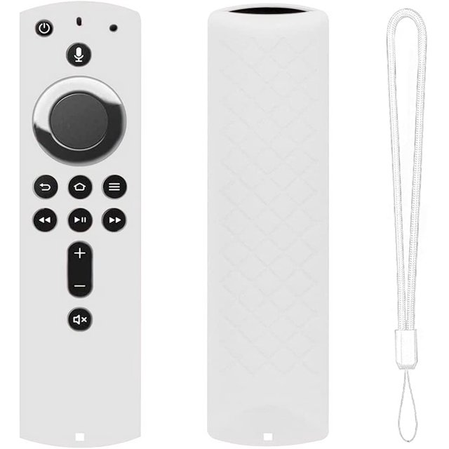 Shockproof Protective Silicone Case/Covers Compatible with All-New Alexa Voice Remote for Fire TV Stick 4K, Fire TV Stick (2nd Gen), Fire TV (3rd Gen) - White
