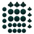 thumbnail image 1 of Velvet Christmas Balls 25pcs Flocked Christmas Tree Ornaments Assortment For Xmas Tree Holiday Decor, 1 of 4